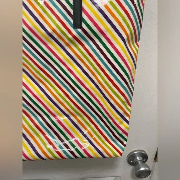 Kate Spade Multicolor Diagonal Stripe Tote - Picture 5 of 11